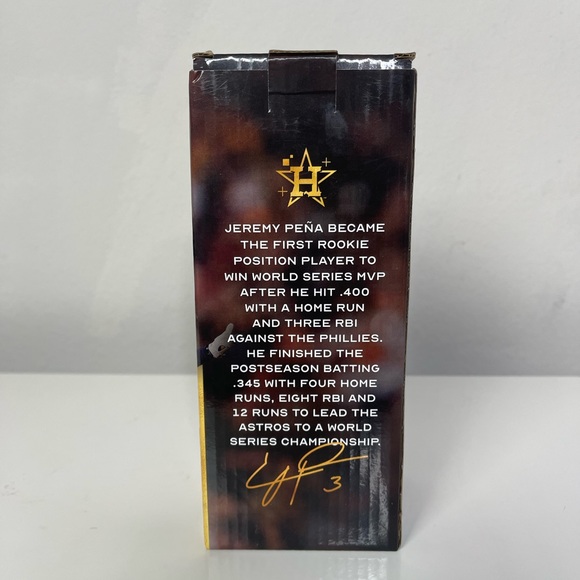 HOUSTON ASTROS  JEREMY PENA BOBBLEHEAD SGA NEW WORLD SERIES TROPHY 2022 HTF COKE - Picture 5 of 6